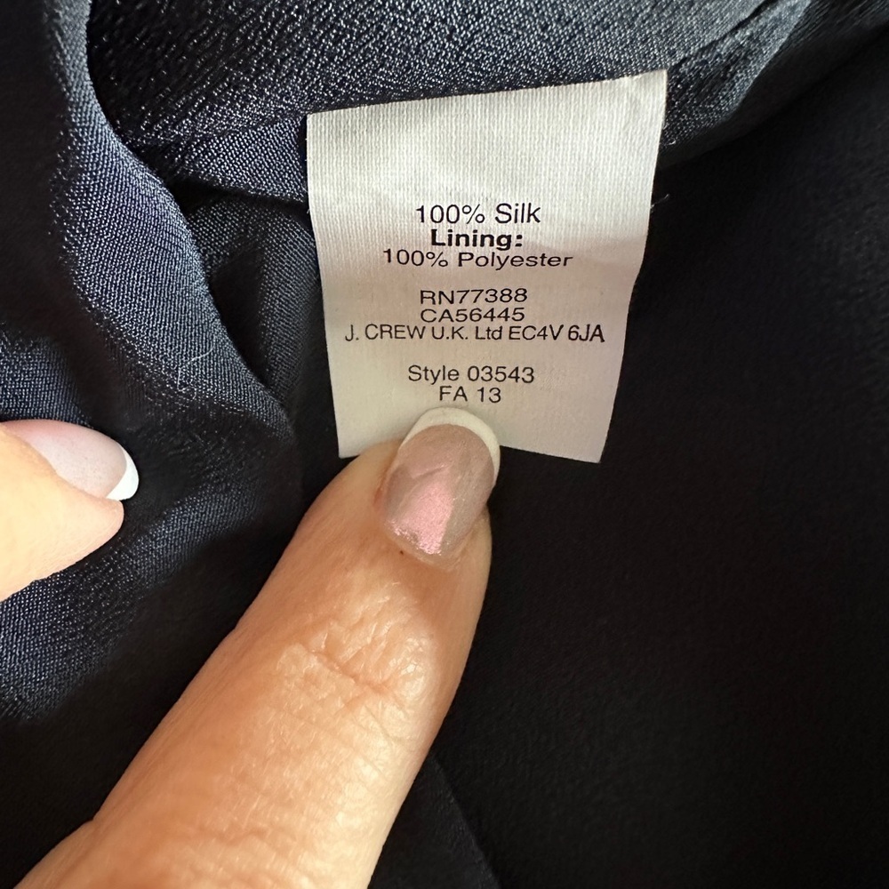J.Crew Navy Silk Mini Skirt Size 6 Y2K Style - Picture 15 of 15
